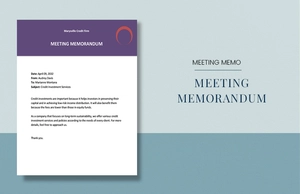 Credit Investment Memo Template