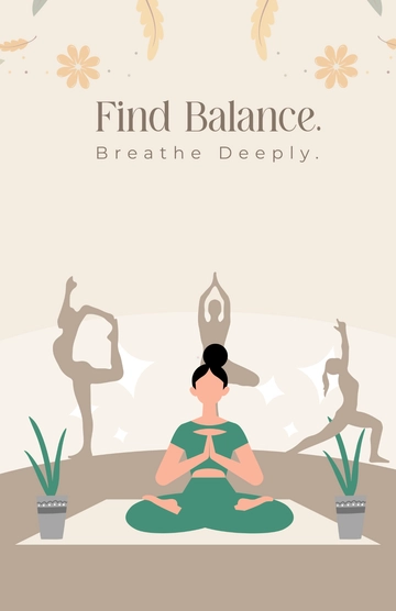 Free Yoga for Mental Health Poster Template to Edit Online