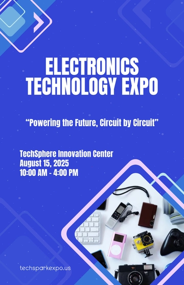 Free Electronics Technology Poster Template to Edit Online