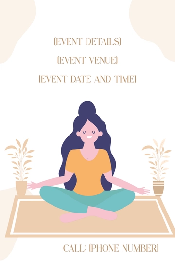 Free Fun Yoga Blank Poster Template to Edit Online