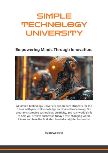 Free Simple Technology University Poster Template to Edit Online