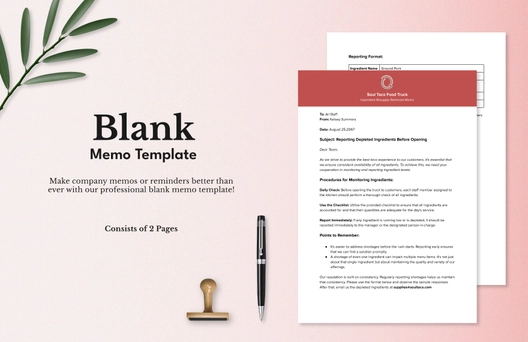 Blank Memo Template