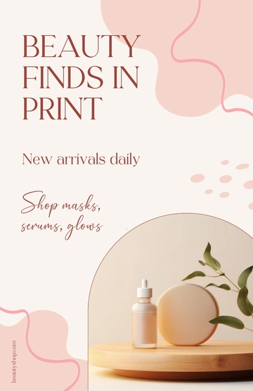 Free Printable Beauty Shop Poster Template to Edit Online
