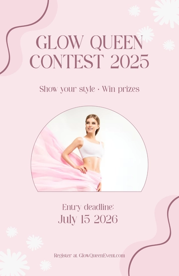 Free Beauty Contest Poster Template to Edit Online