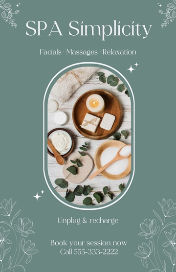 Free Simple Beauty Spa Poster Template to Edit Online