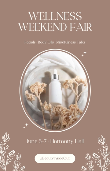 Free Beige Beauty & Wellness Poster Template to Edit Online