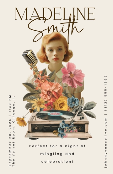 Free Vintage Concert Poster Template to Edit Online