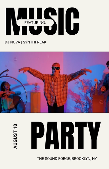 Free Unique Music Poster Template to Edit Online