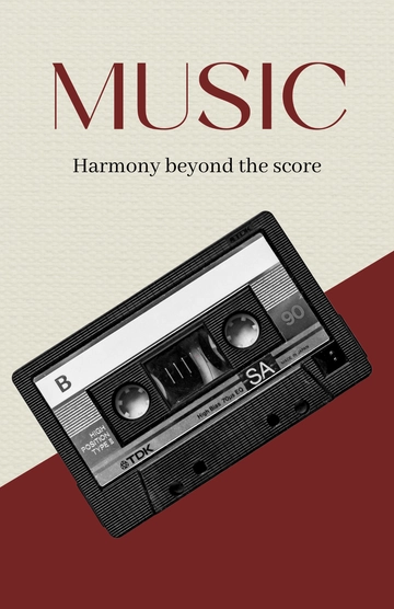 Free Music Typography Poster Template to Edit Online