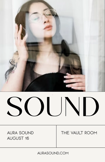 Free Minimalist Music Poster Template to Edit Online