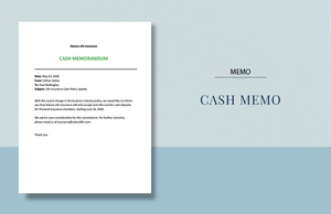 Blank Cash Memo Template