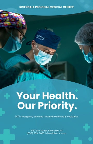 Free Medical Hospital Poster Template to Edit Online