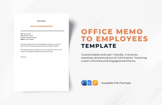 Office Memo to Employees Template