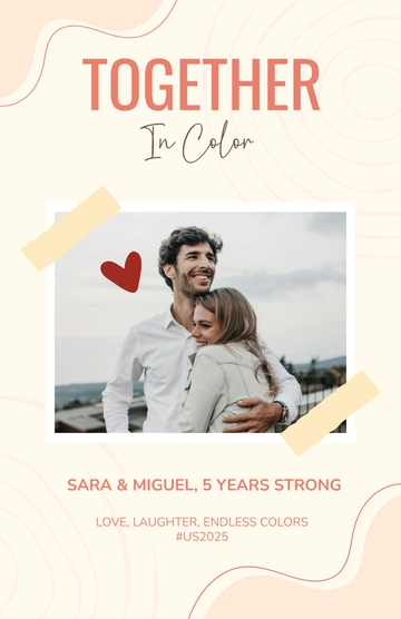 Free Couple Photo Poster Template to Edit Online