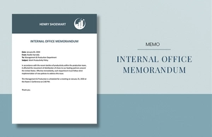 Internal Office Memo Template