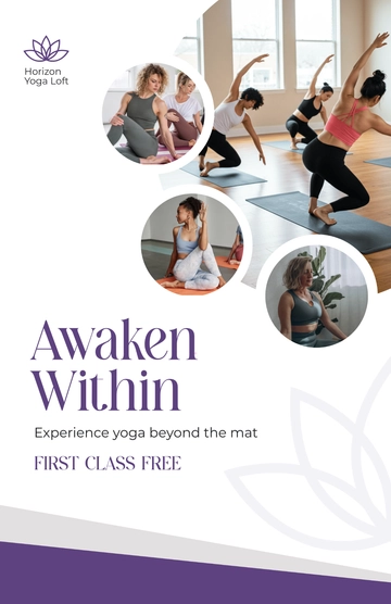 Free Yoga Advertisement Poster Template to Edit Online