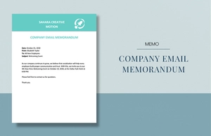 Email Memo Format Template