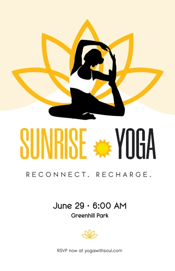 Free Yoga Event Poster Template to Edit Online