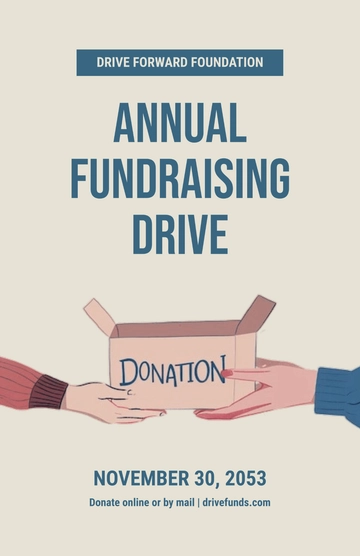 Free Fundraising Drive Poster Template to Edit Online