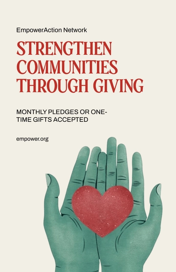 Free Nonprofit Fundraising Poster Template to Edit Online