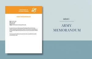 Simple Army Memo Template