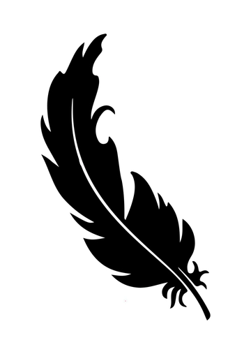 Free Feather Stencil Template to Edit Online