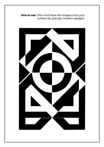 Free Geometric Stencil Template to Edit Online