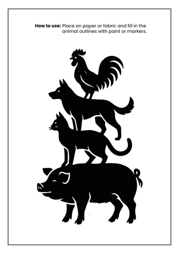 Free Animal Stencil Template to Edit Online