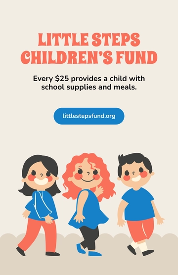 Free Fundraising Poster for Children Template to Edit Online