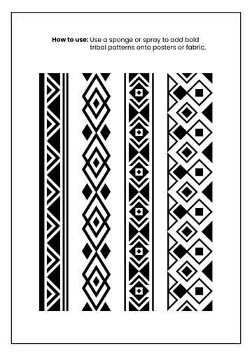 Free Tribal Background Stencil Template to Edit Online
