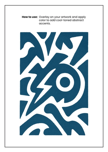 Free Cool Blue Stencil Template to Edit Online