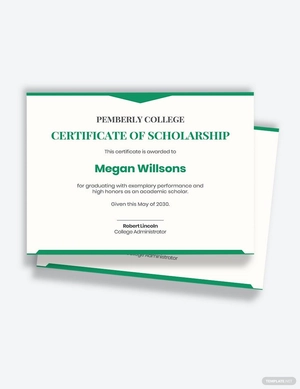 Graduation Scholarship Certificate Template
