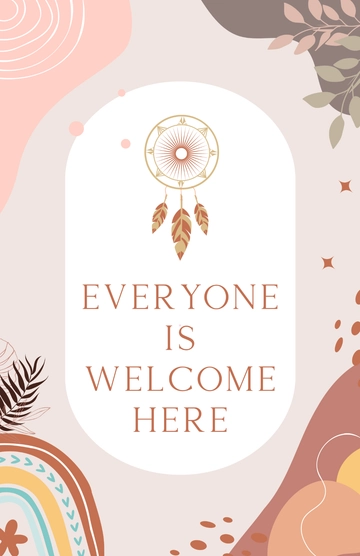 Free Boho Classroom Welcome Poster Template to Edit Online