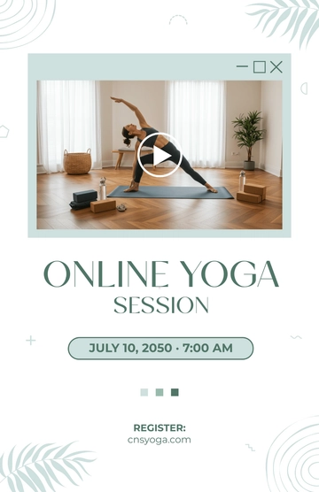 Free Online Yoga Course Poster Template to Edit Online