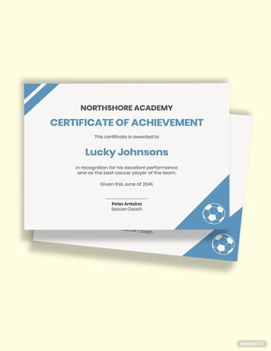 Kids Soccer Certificates Template