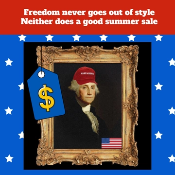Free Aesthetic 4th of July Marketing Meme Template to Edit Online