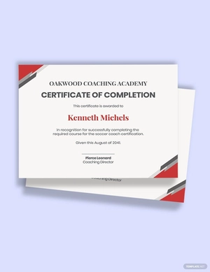 soccer coach certification Template