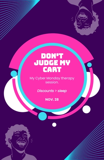 Free Humorous Cyber Monday Poster Template to Edit Online