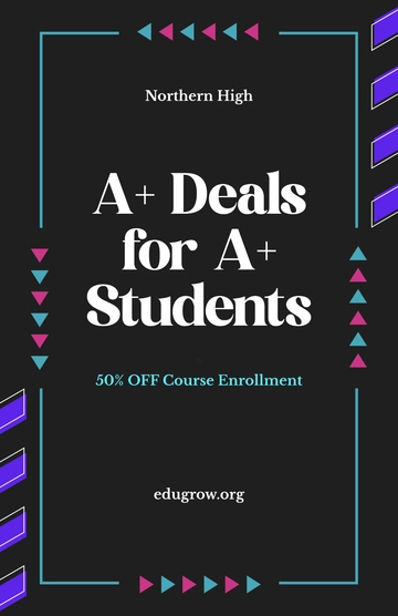 Free Creative Education Cyber Monday Poster Template to Edit Online