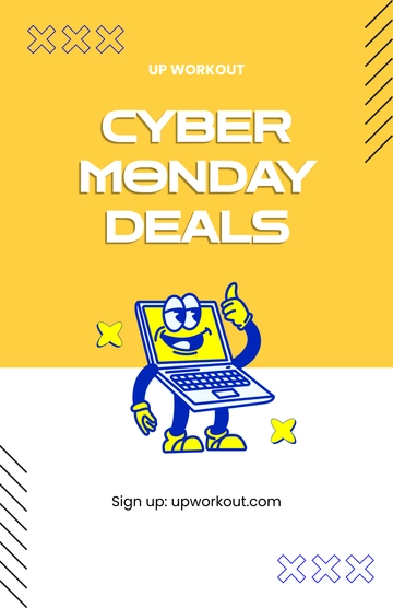 Free Yellow Cyber Monday Training Poster Template to Edit Online