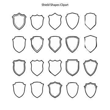 Free Shield Shapes Clipart to Edit Online