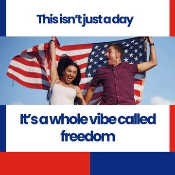 Free Blank American 4th of July Meme Template to Edit Online