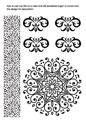 Free Cake Stencil Template to Edit Online