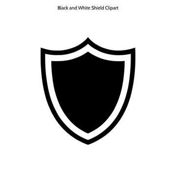 Free Black and White Shield Clipart to Edit Online
