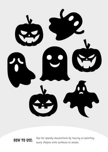 Free Scary Stencil Template to Edit Online