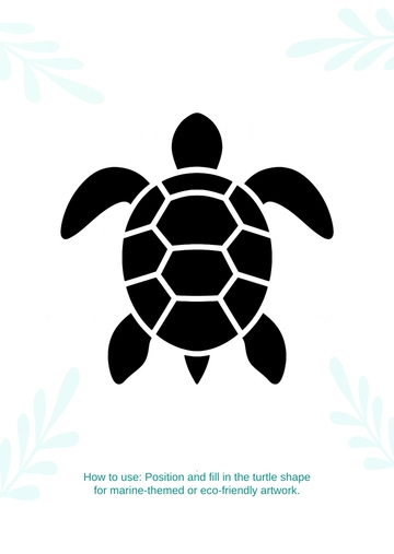 Free Turtle Stencil Template to Edit Online