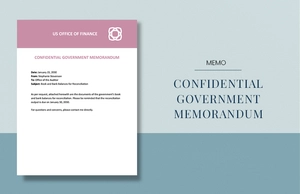 Confidential Government Memo Template