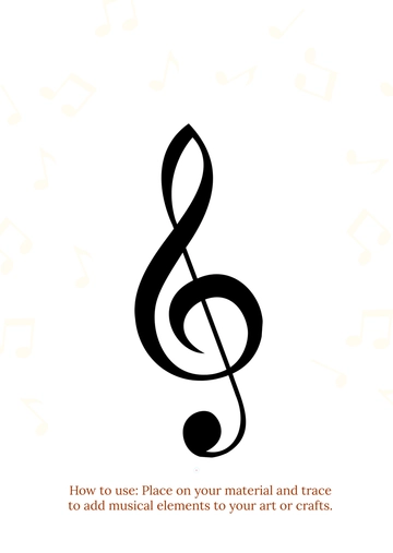 Free Music Note Stencil Template to Edit Online