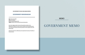 Sample Government Memo Template