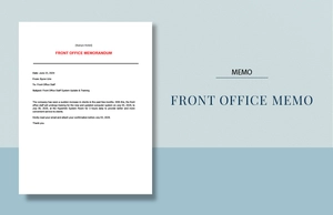 Front Office Memo Template